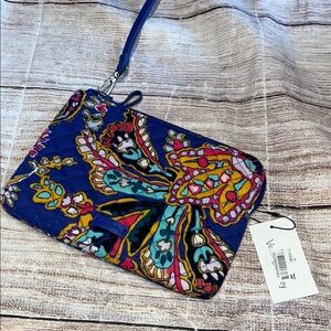 Vera Bradley Iconic Pouch Wristlet Romanic Paisley NWT